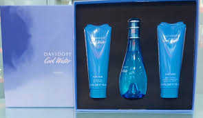 Conjunto Davidoff Cool Water Feminino (3 peças) 100ml EDT SP / 75ml SG / 75ml BL